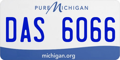 MI license plate DAS6066