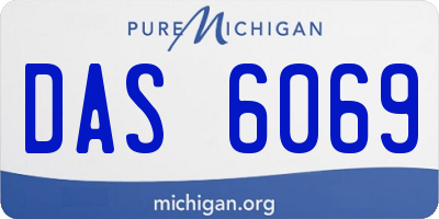 MI license plate DAS6069