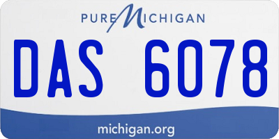 MI license plate DAS6078