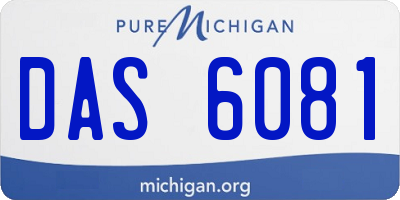MI license plate DAS6081