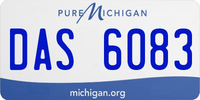 MI license plate DAS6083