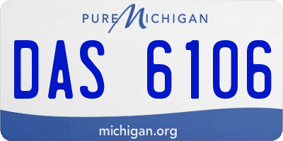 MI license plate DAS6106