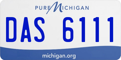MI license plate DAS6111