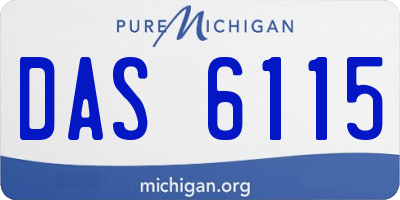MI license plate DAS6115