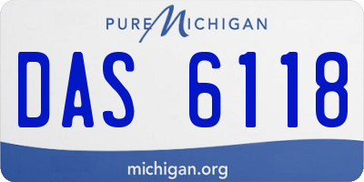 MI license plate DAS6118