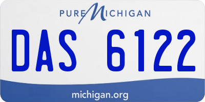 MI license plate DAS6122