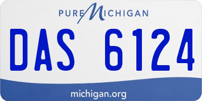 MI license plate DAS6124