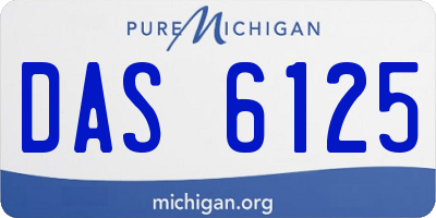 MI license plate DAS6125