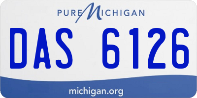 MI license plate DAS6126