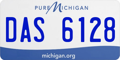 MI license plate DAS6128