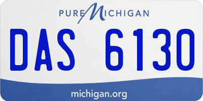 MI license plate DAS6130