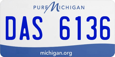 MI license plate DAS6136