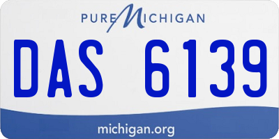 MI license plate DAS6139