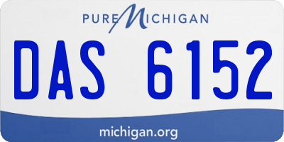 MI license plate DAS6152