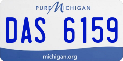 MI license plate DAS6159