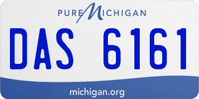 MI license plate DAS6161