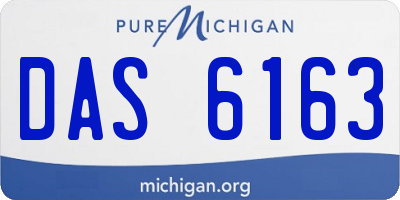 MI license plate DAS6163