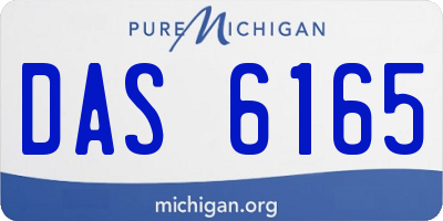 MI license plate DAS6165