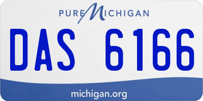 MI license plate DAS6166