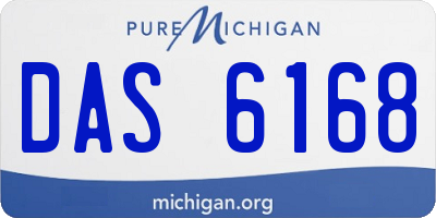 MI license plate DAS6168
