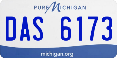 MI license plate DAS6173