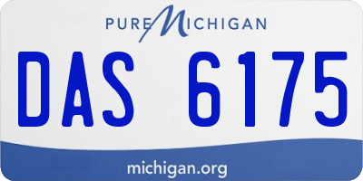 MI license plate DAS6175