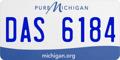 MI license plate DAS6184