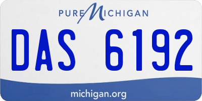 MI license plate DAS6192