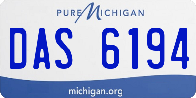 MI license plate DAS6194