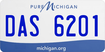 MI license plate DAS6201