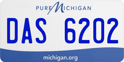 MI license plate DAS6202