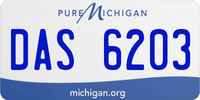 MI license plate DAS6203