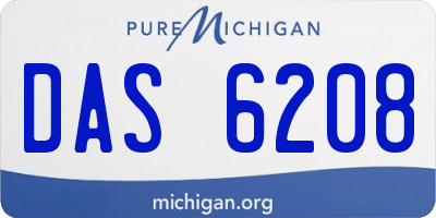 MI license plate DAS6208