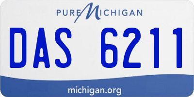 MI license plate DAS6211
