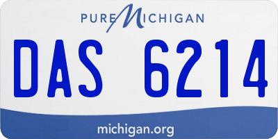 MI license plate DAS6214