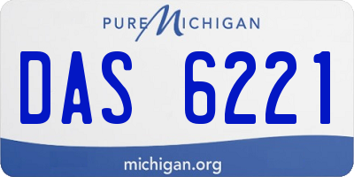 MI license plate DAS6221