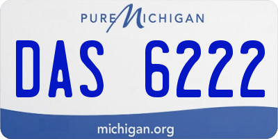 MI license plate DAS6222