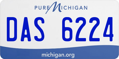 MI license plate DAS6224