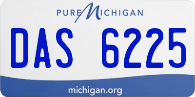 MI license plate DAS6225