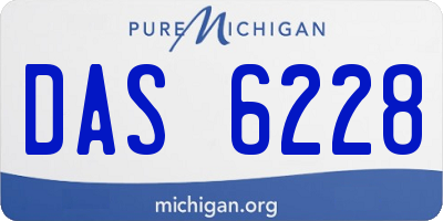 MI license plate DAS6228