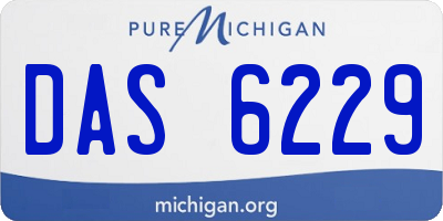 MI license plate DAS6229