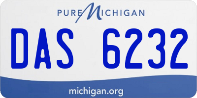 MI license plate DAS6232