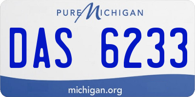 MI license plate DAS6233