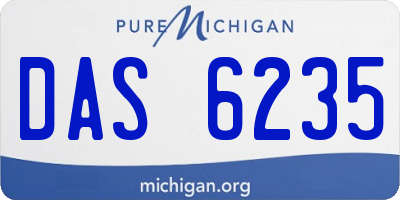 MI license plate DAS6235