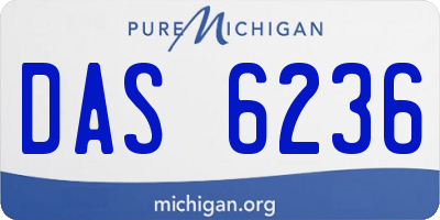 MI license plate DAS6236