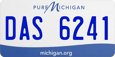 MI license plate DAS6241