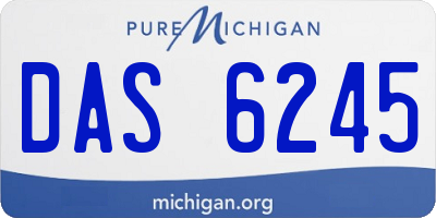 MI license plate DAS6245