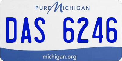 MI license plate DAS6246