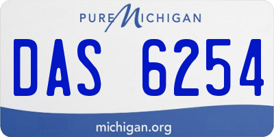 MI license plate DAS6254