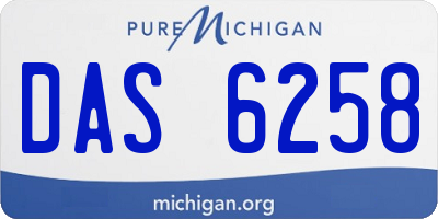 MI license plate DAS6258